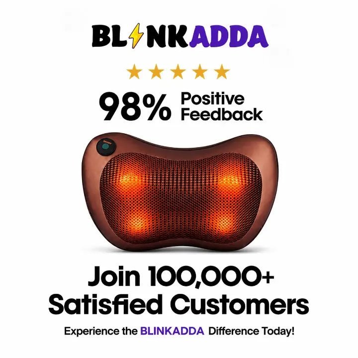 BLINKADDA™ Relaxation Massage Pillow | Shiatsu Neck & Back Massager
