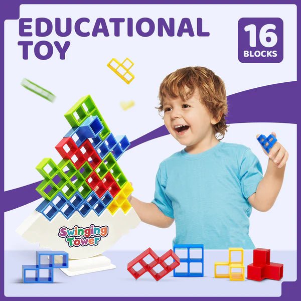 Swinging Tower Game | Build, Balance & Beat the Collapse | Fun for All Ages