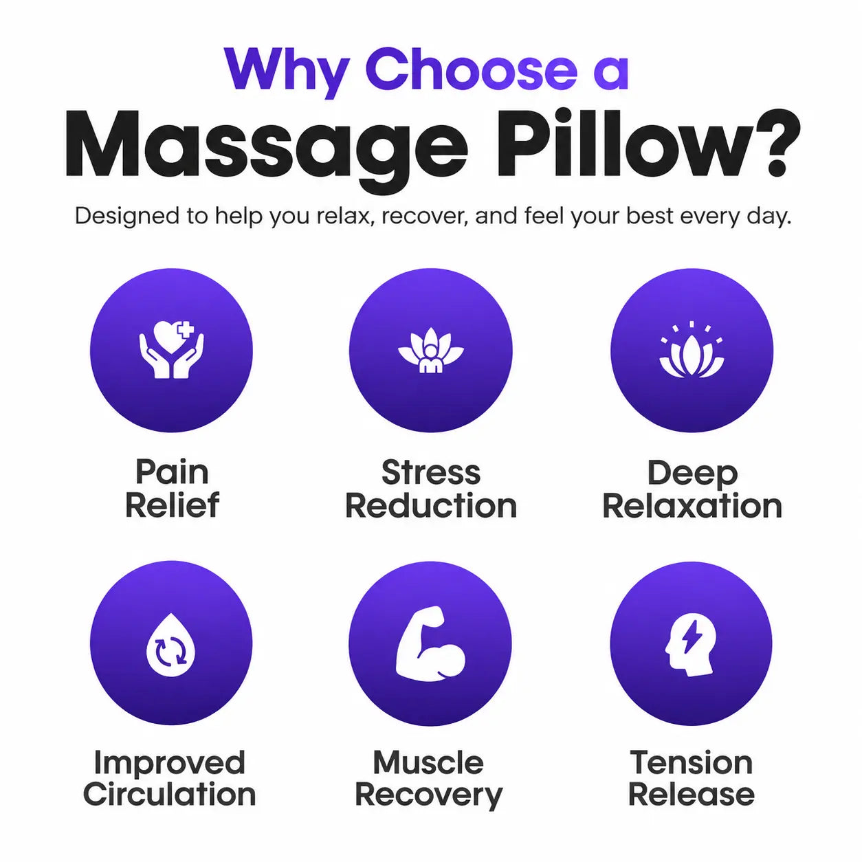 BLINKADDA™ Relaxation Massage Pillow | Shiatsu Neck & Back Massager