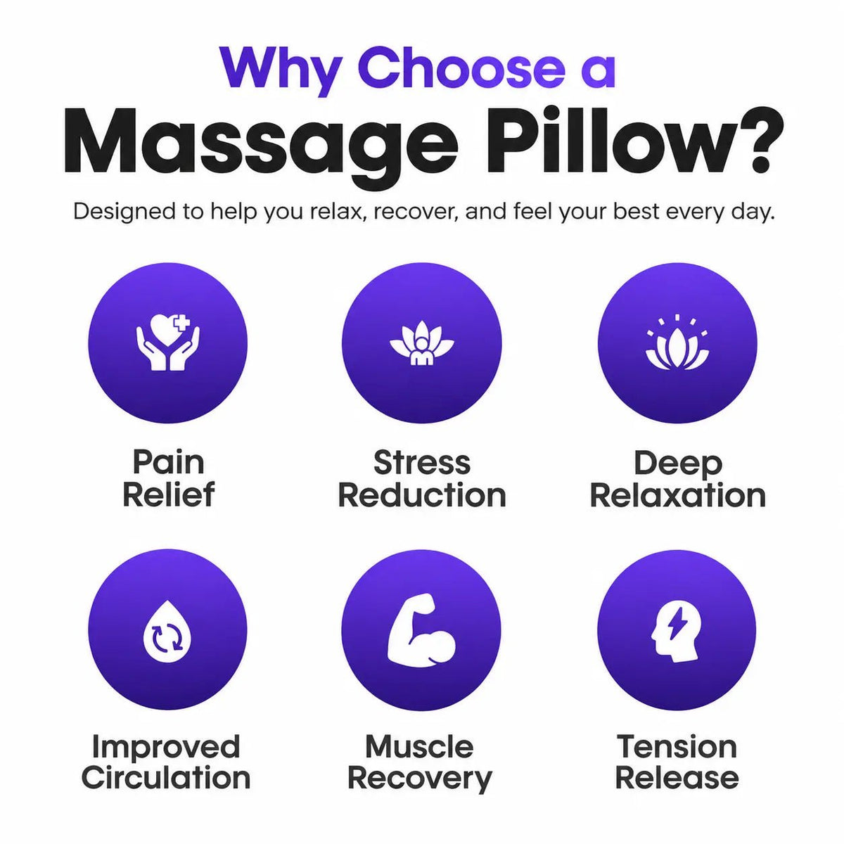 BLINKADDA™ Relaxation Massage Pillow | Shiatsu Neck & Back Massager