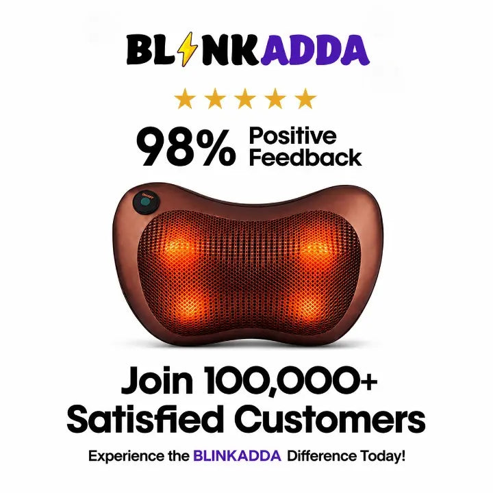 BLINKADDA™ Relaxation Massage Pillow | Shiatsu Neck & Back Massager