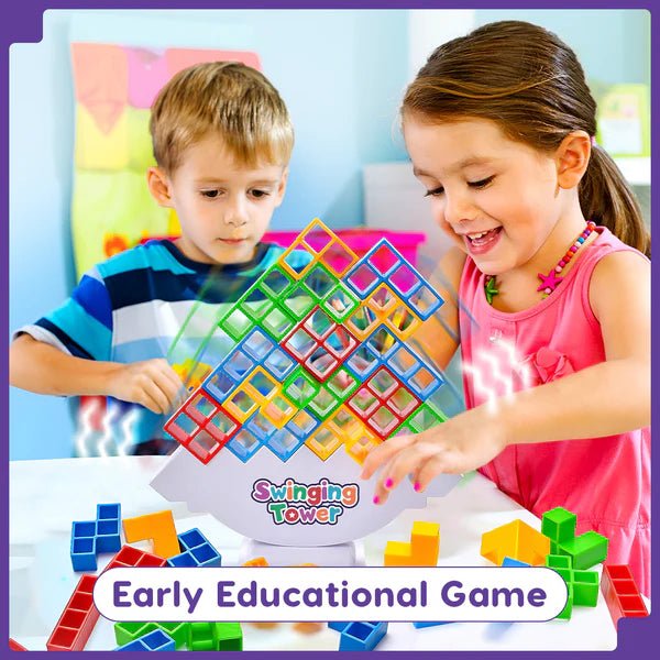 Swinging Tower Game | Build, Balance & Beat the Collapse | Fun for All Ages